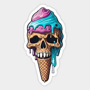 Cone Skull Sticker